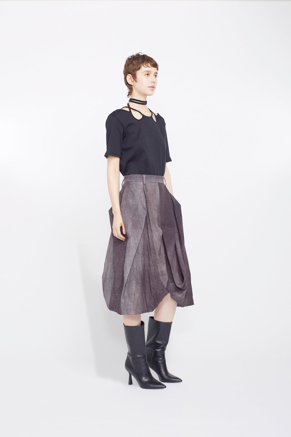 Ivy halfsleeve tops (Black)