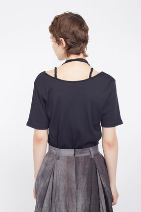Ivy halfsleeve tops (Black)