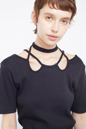 Ivy halfsleeve tops (Black)