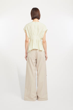 Glimmer embroidered slacks (Beige)