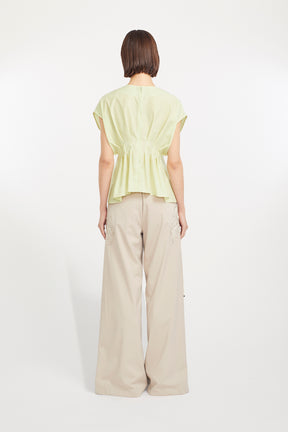 Glimmer embroidered slacks (Beige)