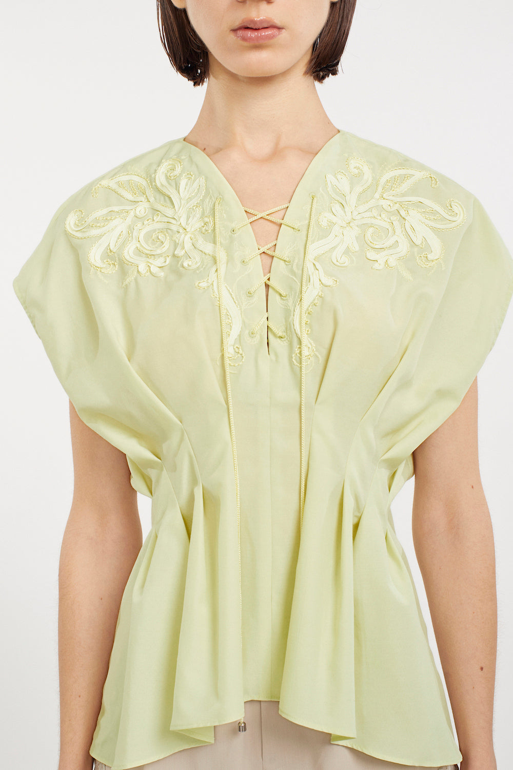 Glimmer embroidered tops (Yellow)