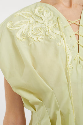Glimmer embroidered tops (Yellow)