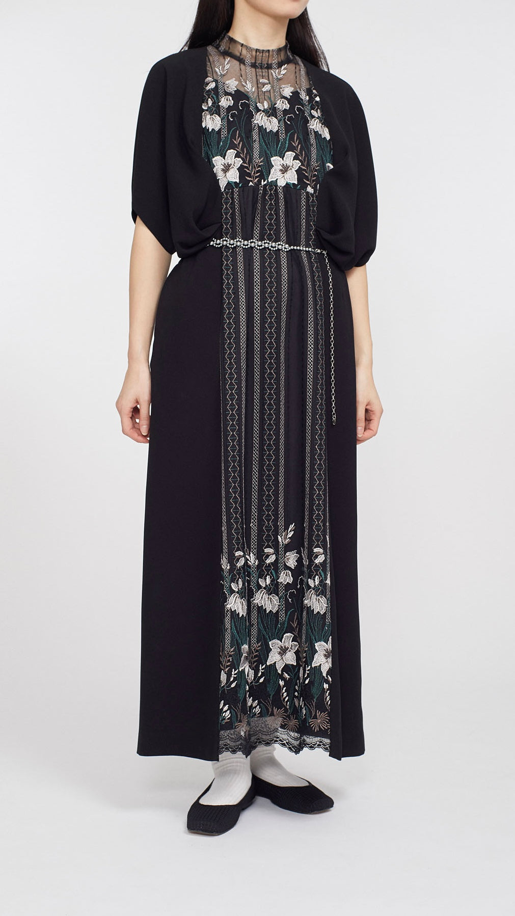 MURRAL Classic lace dress (Green)