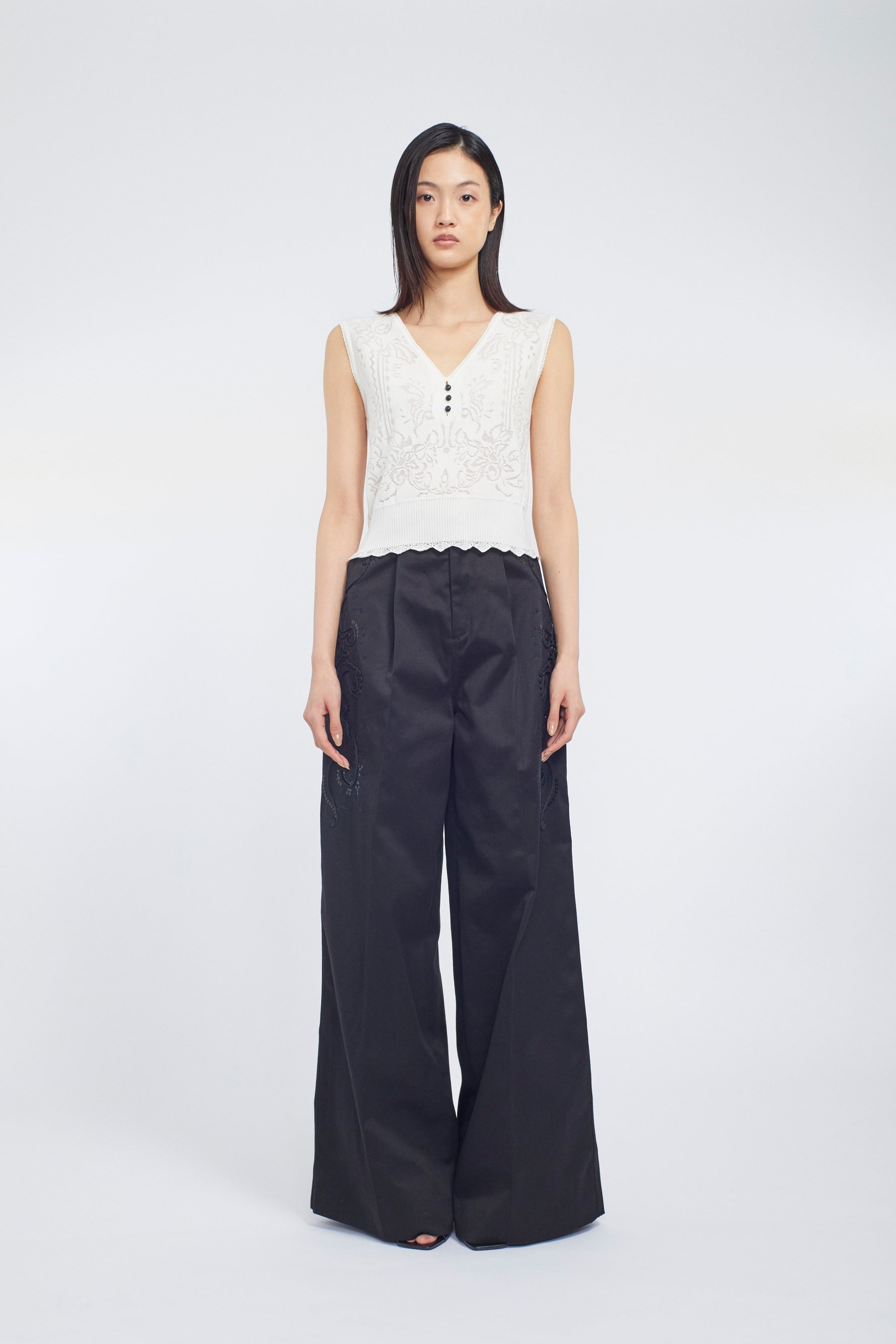 Mirror knit tank (White)