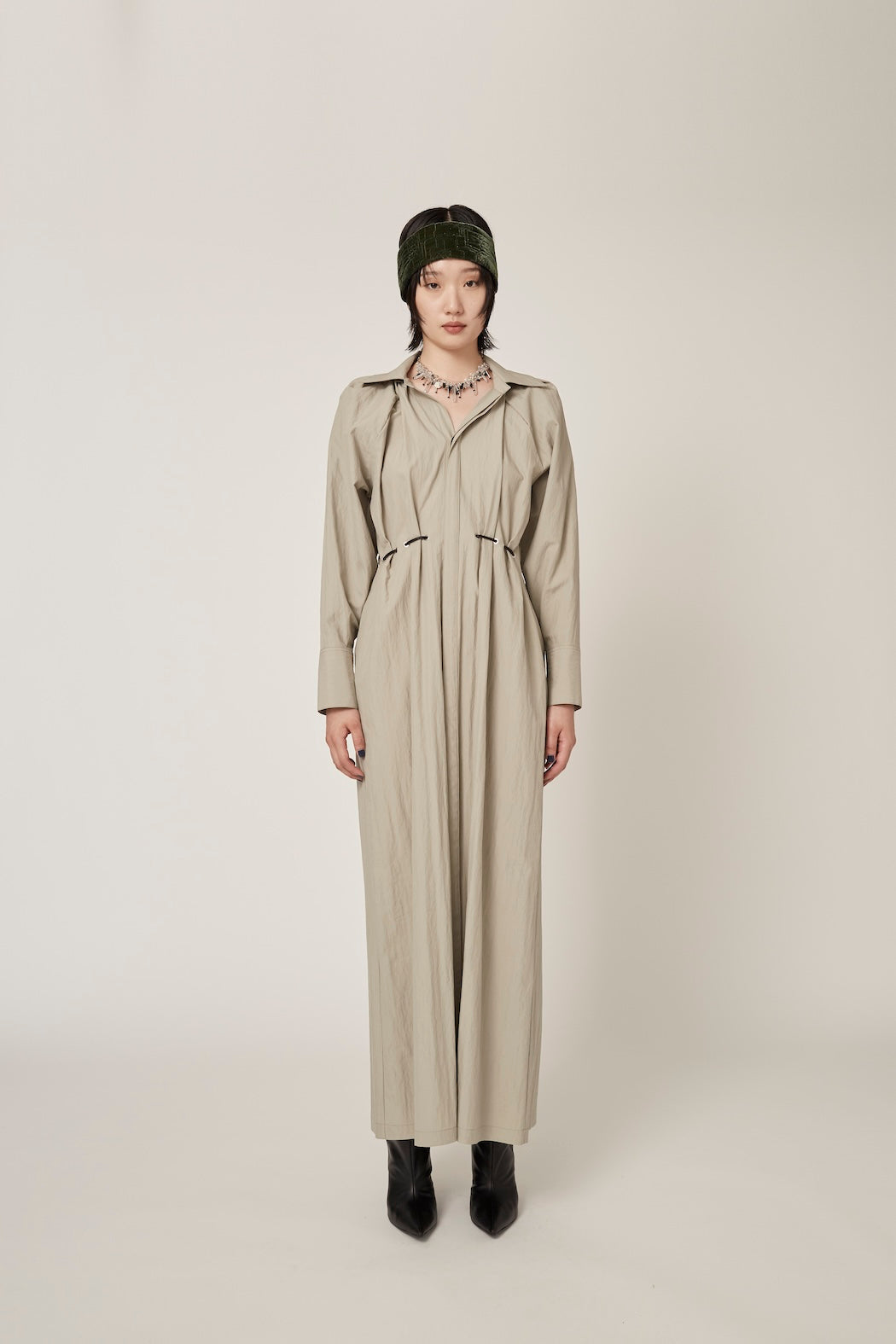 "DEAR" shirt dress (Gray)