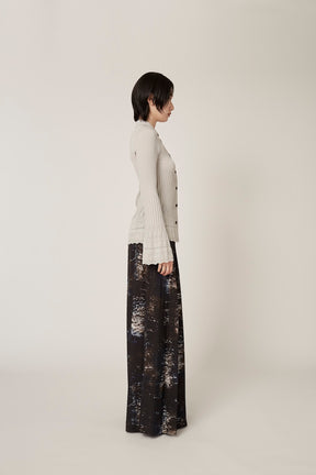 "Encounter" wide slacks (Black)