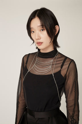 Starry chain top (Silver)