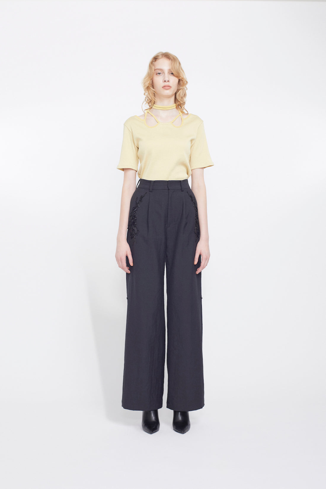 Ivy halfsleeve tops (Yellow)