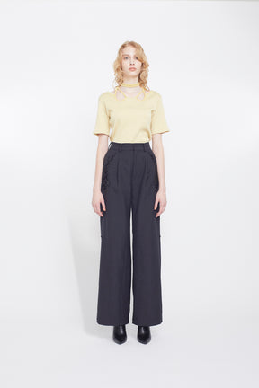 Ivy halfsleeve tops (Yellow)