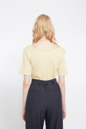 Ivy halfsleeve tops (Yellow)