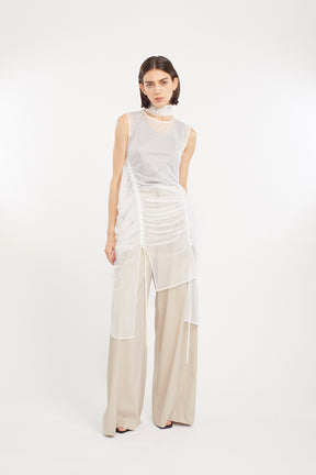 Glimmer embroidered slacks (Beige)