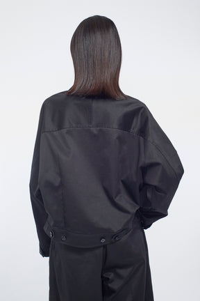 Relief embroidered chino jacket (Black)