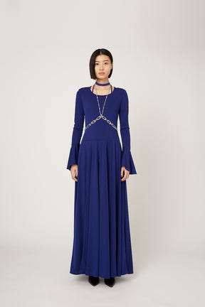 Calm jersey dress (Blue)