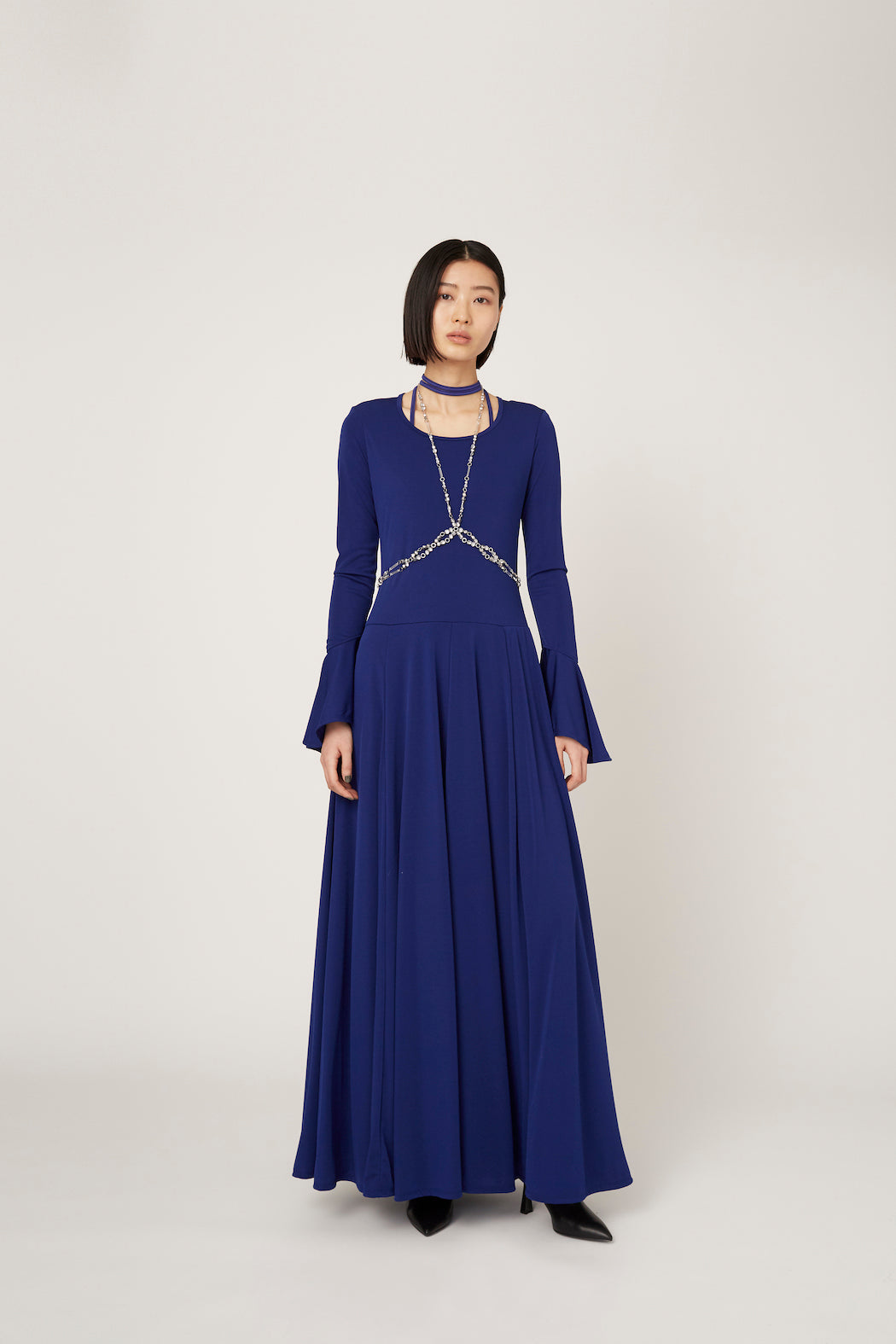 Calm jersey dress (Blue)