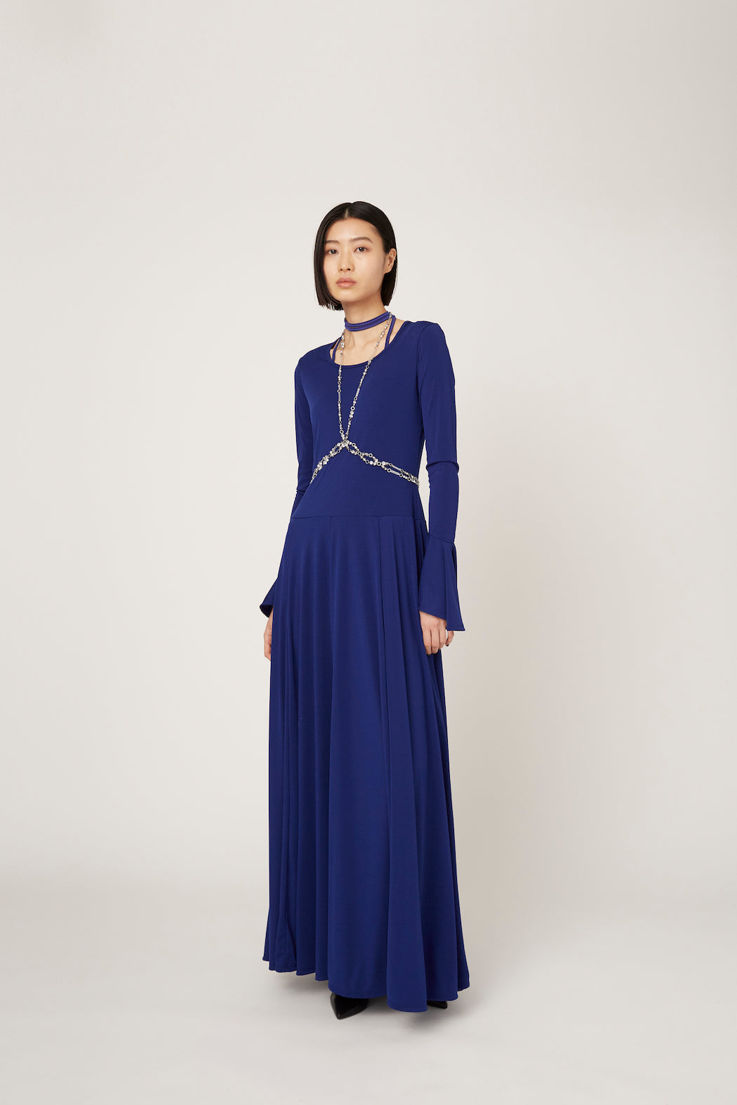 Calm jersey dress (Blue)