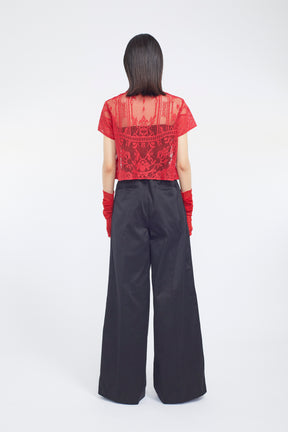 Mirror lace polo (Red)