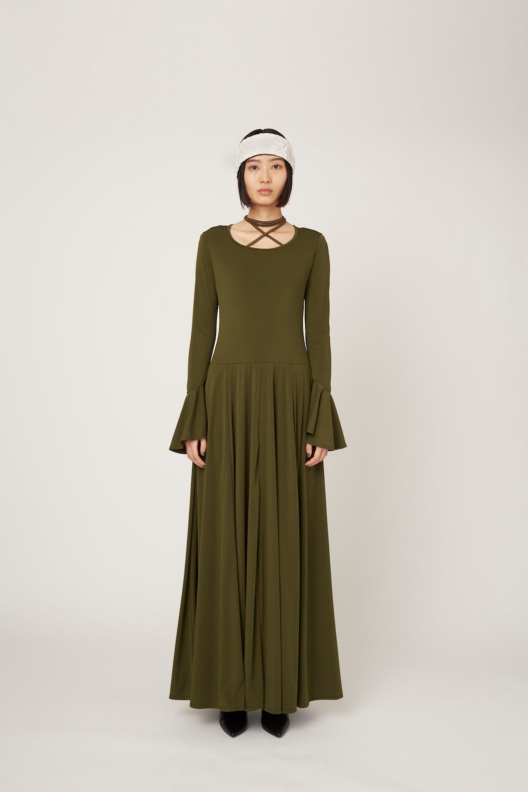 Calm jersey dress (Khaki)