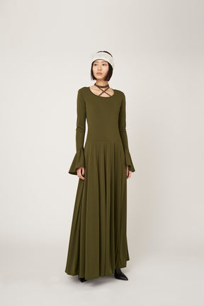 Calm jersey dress (Khaki)