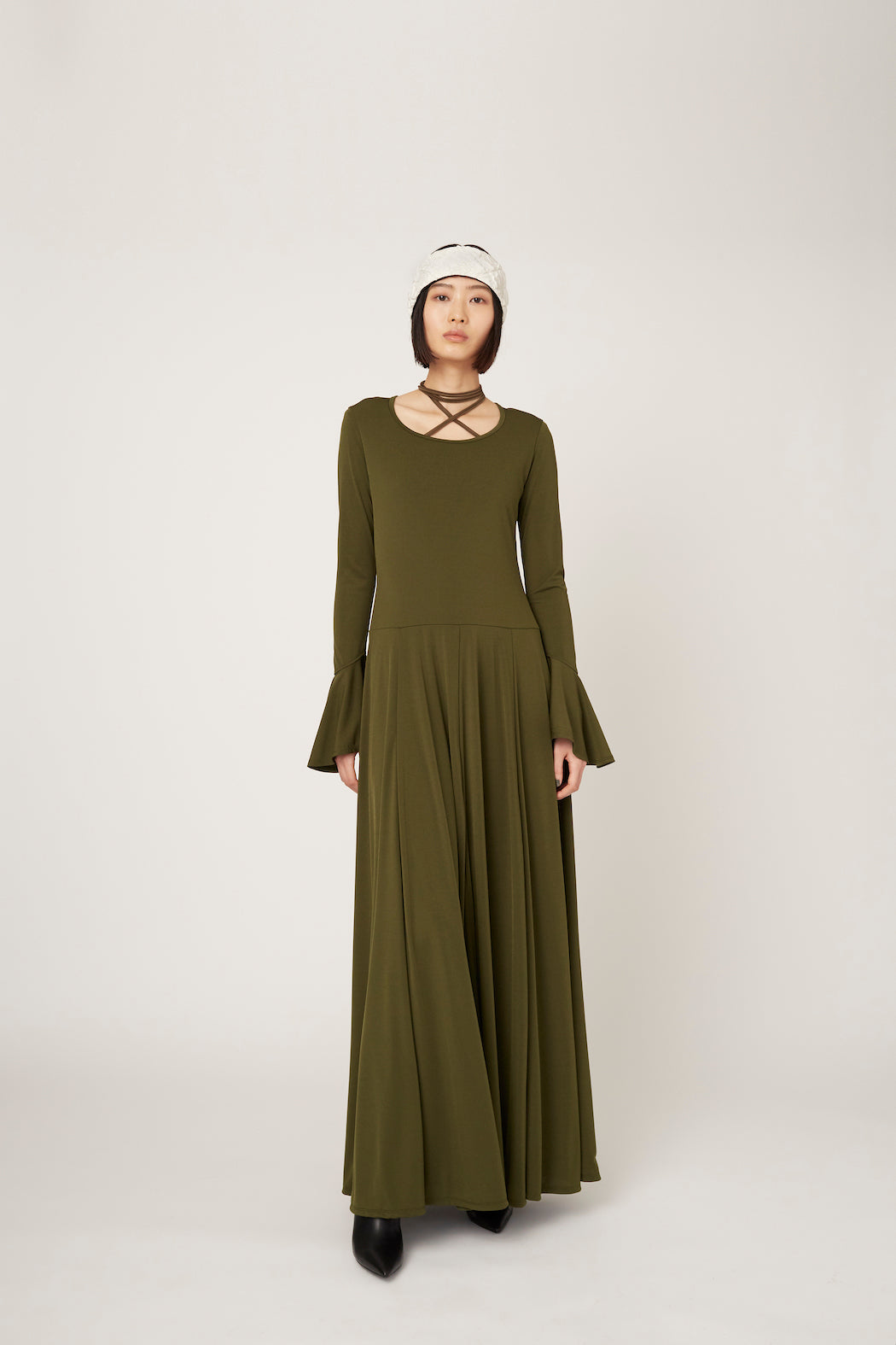 Calm jersey dress (Khaki)