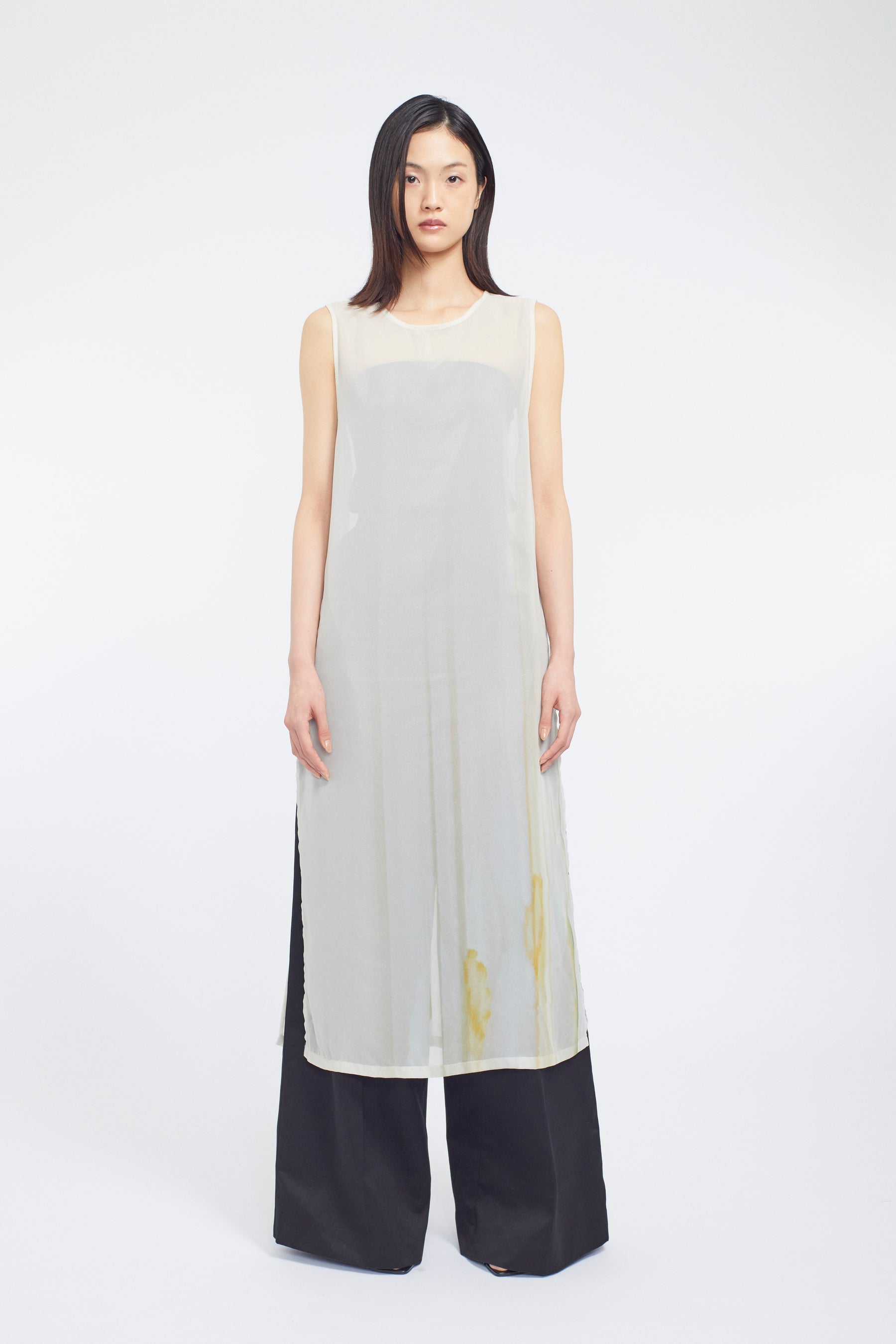 Narcissus print dress (Ecru)