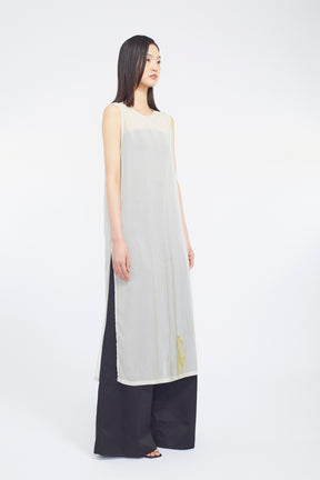 Narcissus print dress (Ecru)