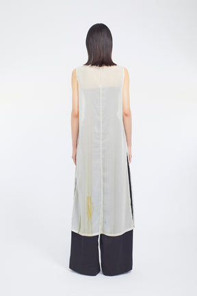 Narcissus print dress (Ecru)