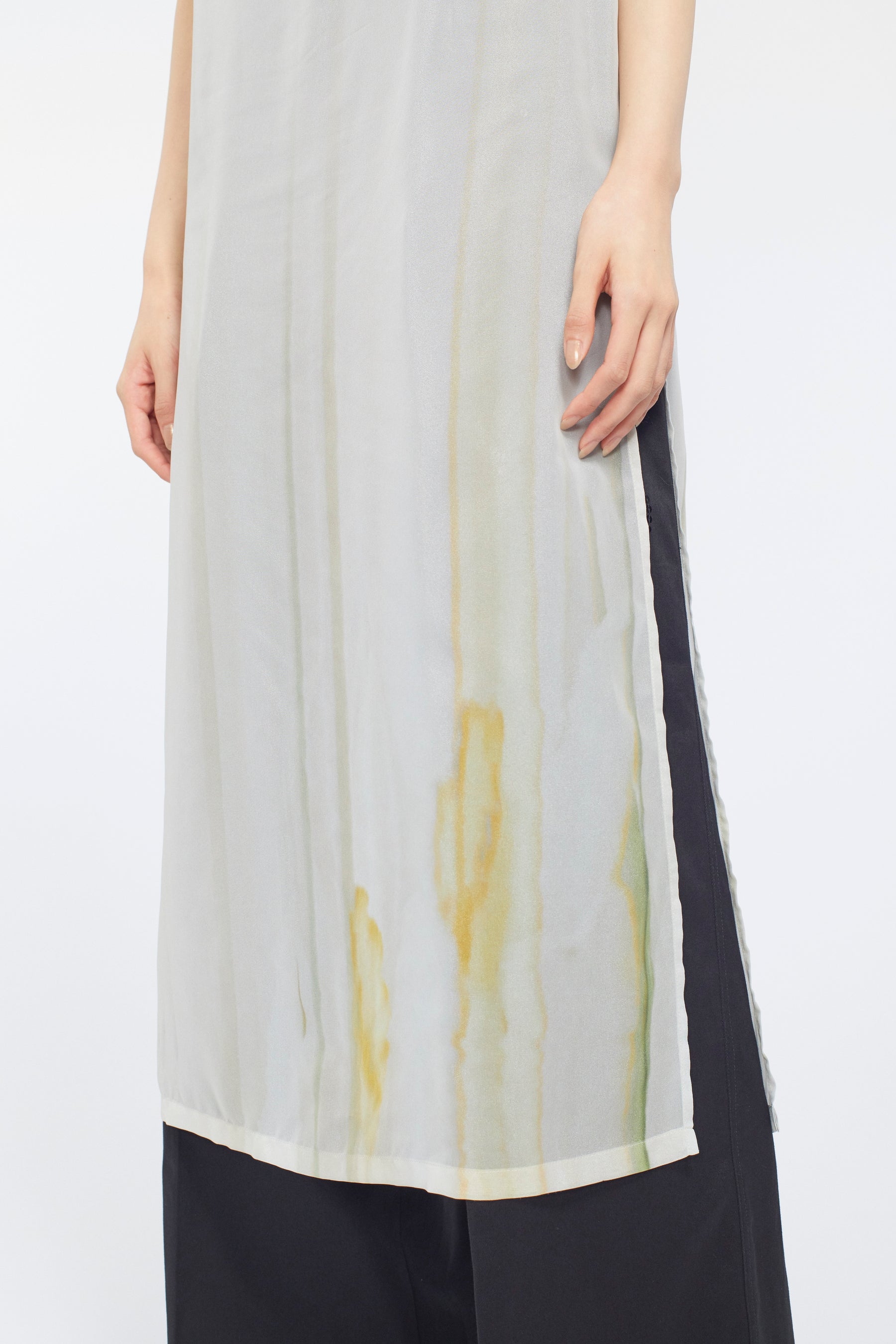 Narcissus print dress (Ecru)