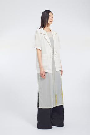 Loop embroidered mesh jacket (Ivory)