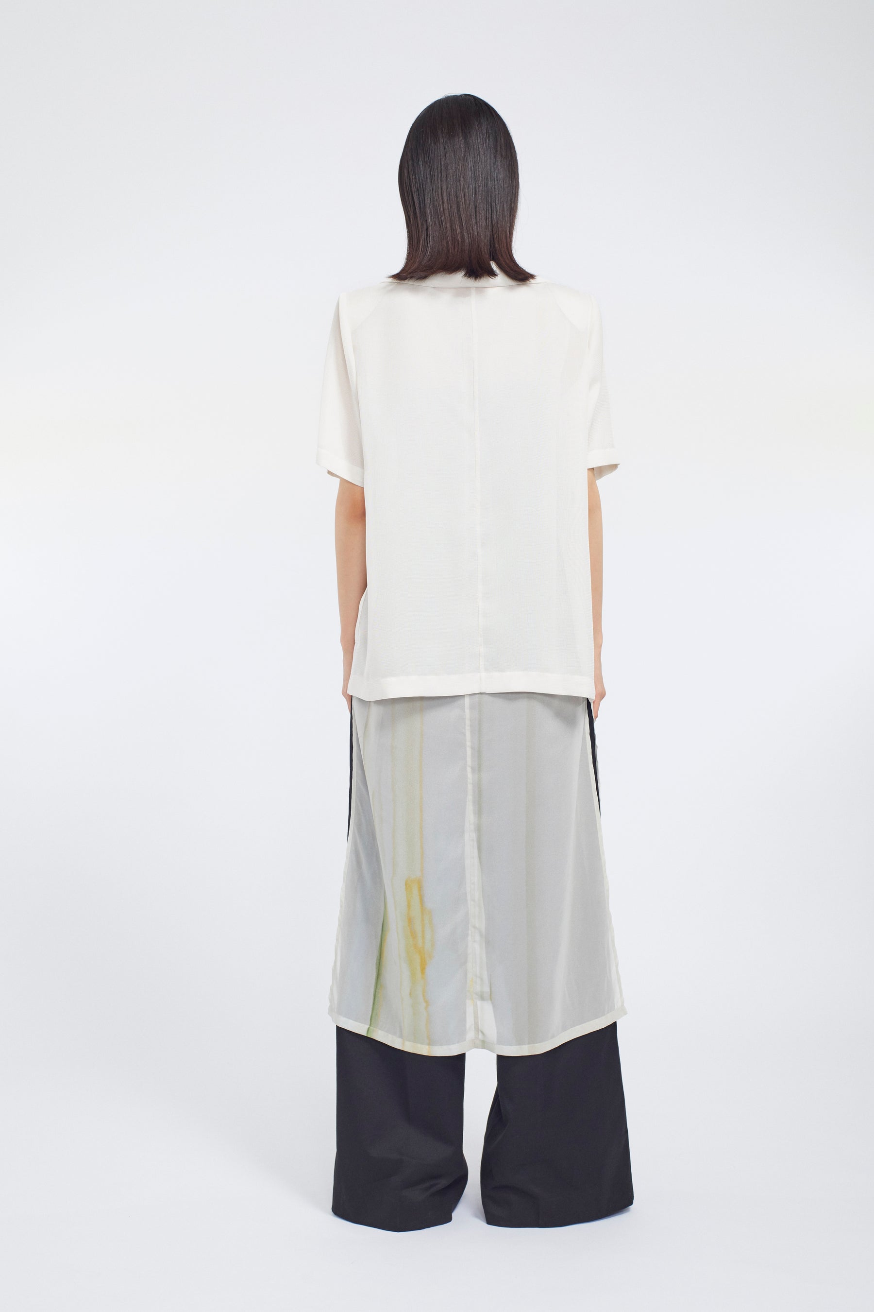 Loop embroidered mesh jacket (Ivory)