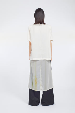 Loop embroidered mesh jacket (Ivory)