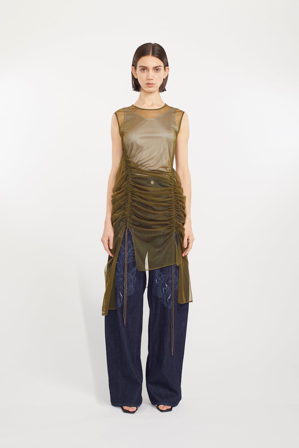 Stem tulle dress (Olive)