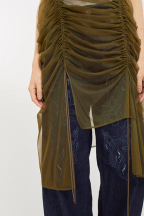 Stem tulle dress (Olive)