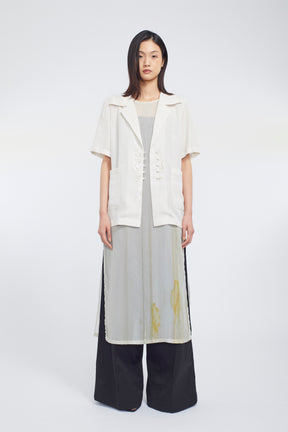Loop embroidered mesh jacket (Ivory)