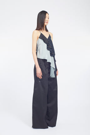 Cascade satin camisole tops (Slate green)