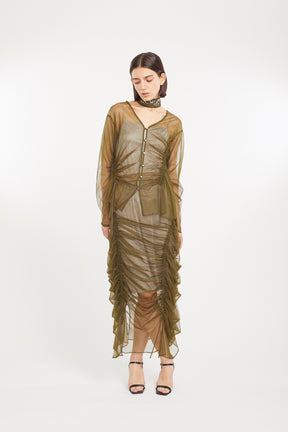 Stem tulle skirt (Olive)