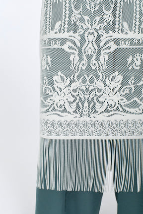 Mirror lace skirt (White)