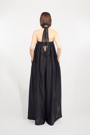 Gleaming embroidered ribbon (Black)