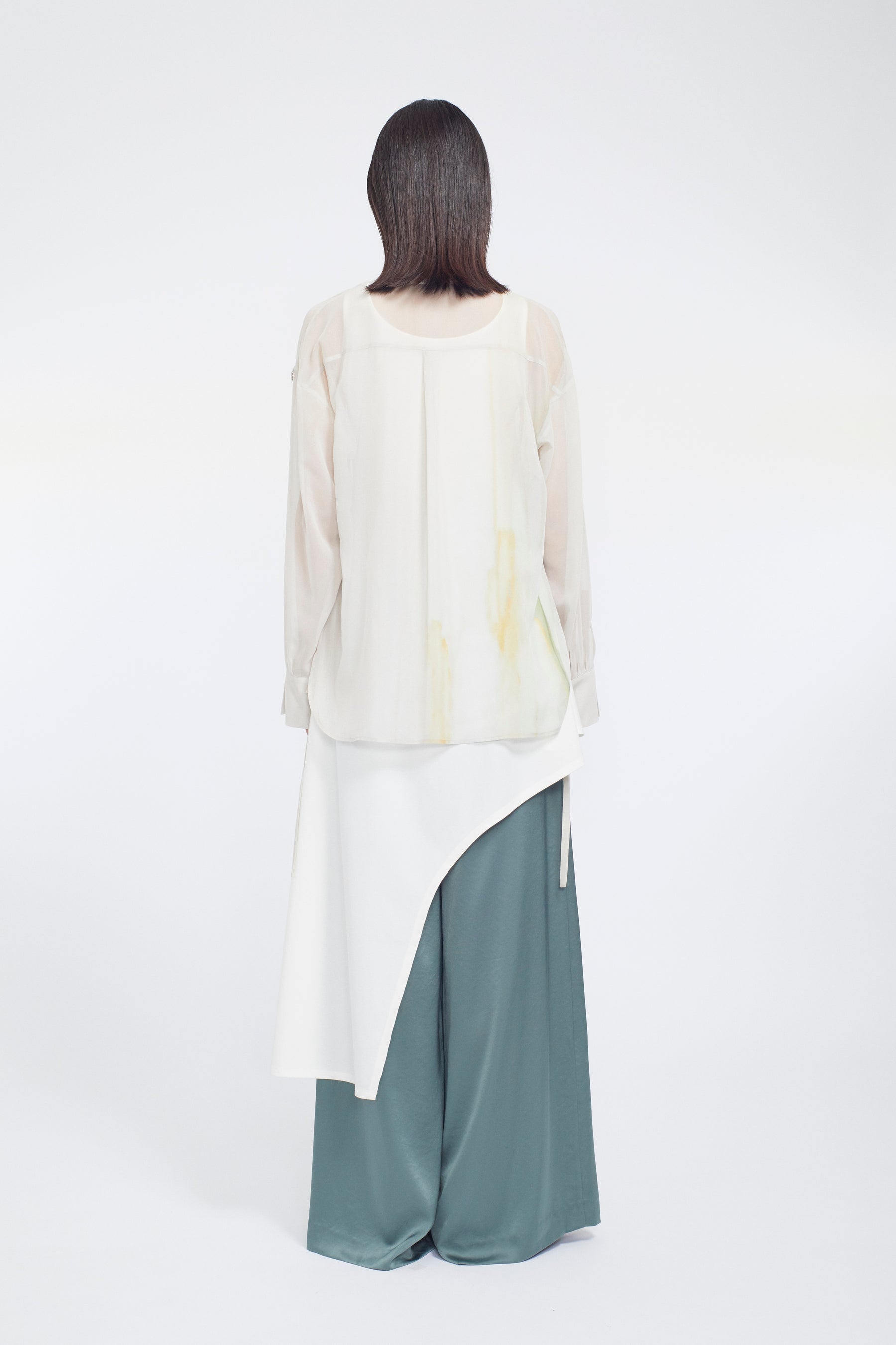 Narcissus print shirt (Ecru)