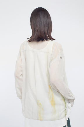 Narcissus print shirt (Ecru)