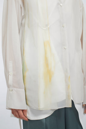 Narcissus print shirt (Ecru)