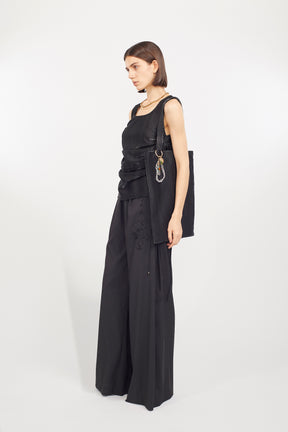 Glimmer embroidered slacks (Black)