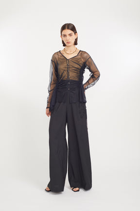 Stem tulle tops (Black)