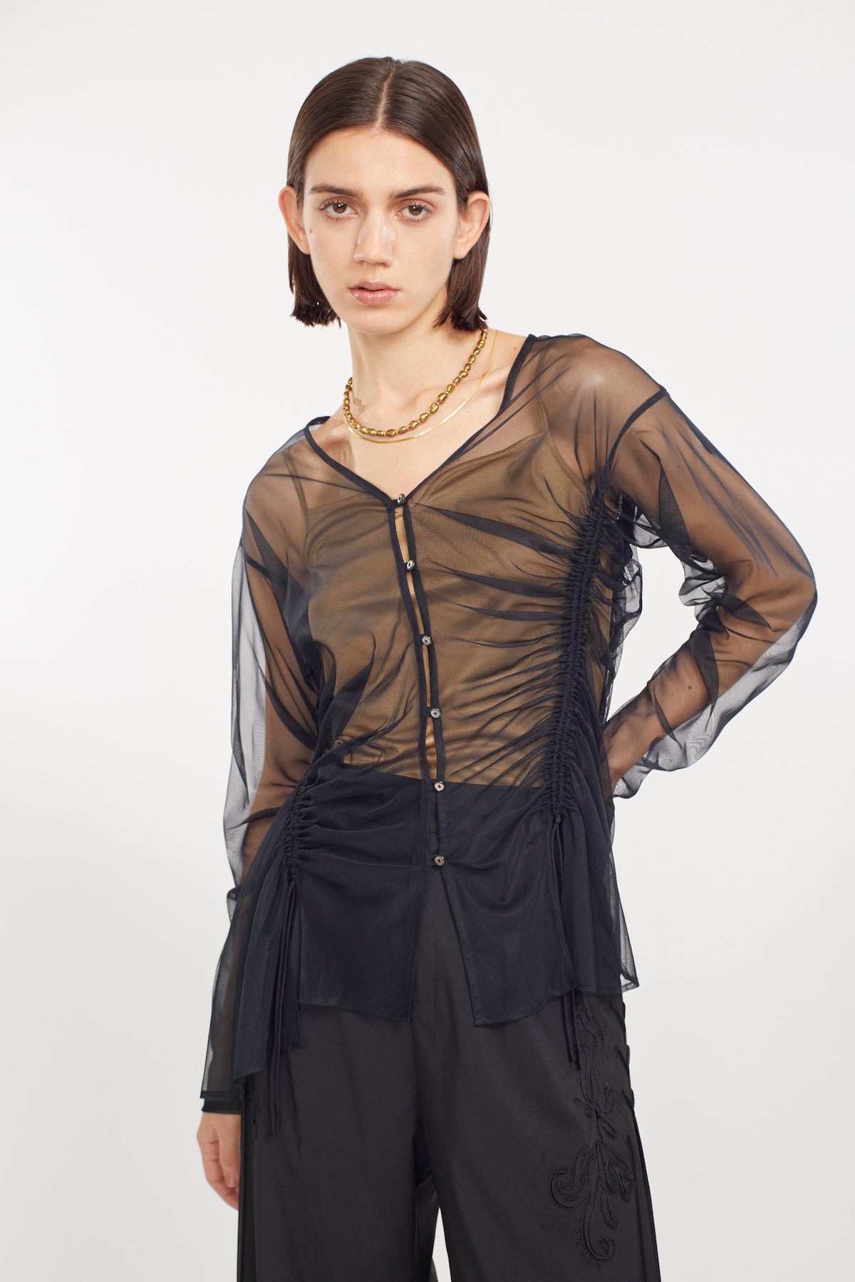 Stem tulle tops (Black)