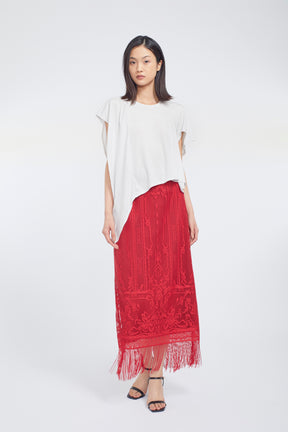 Draped asymmetric tops (Ice gray)