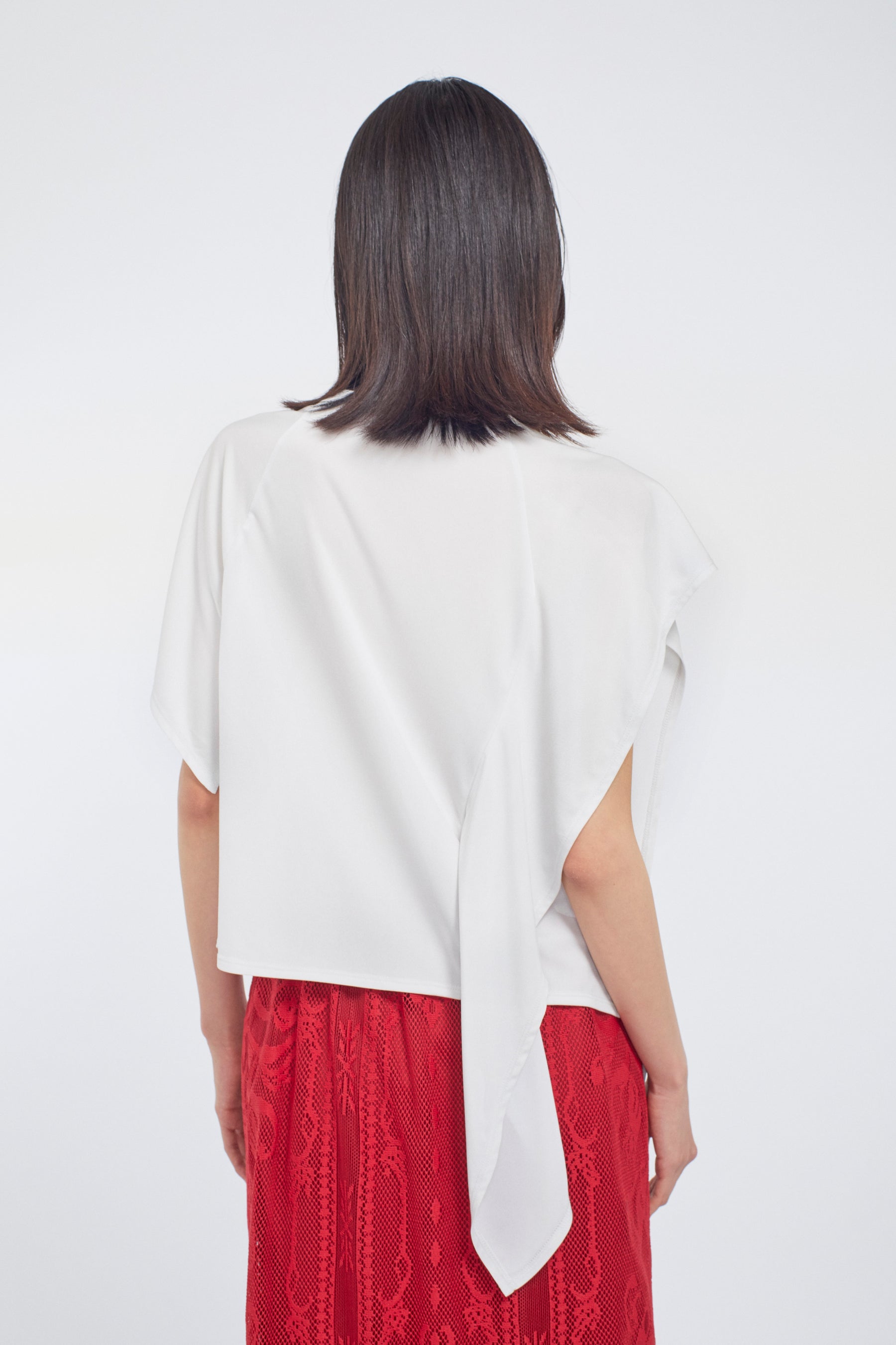 Draped asymmetric tops (Ice gray)