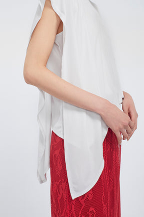 Draped asymmetric tops (Ice gray)