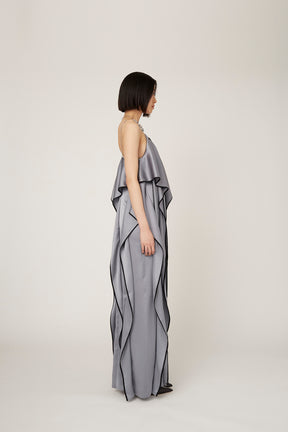 Rippling camisole dress (Gray)