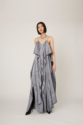 Rippling camisole dress (Gray)