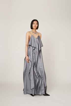 Rippling camisole dress (Gray)